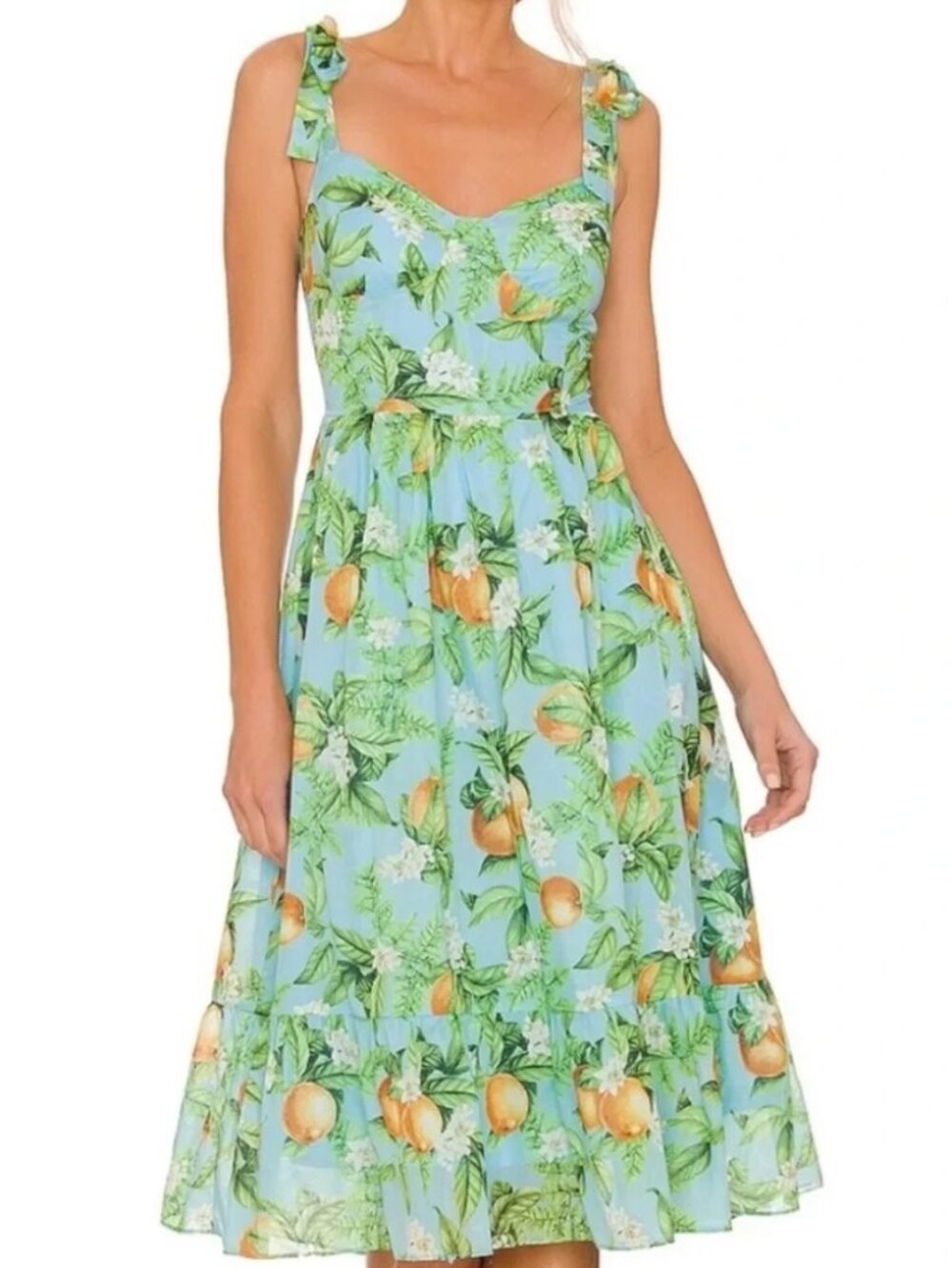 BB Dakota by Steve Madden Citrus Sun Dress with Shoulder Ties XS